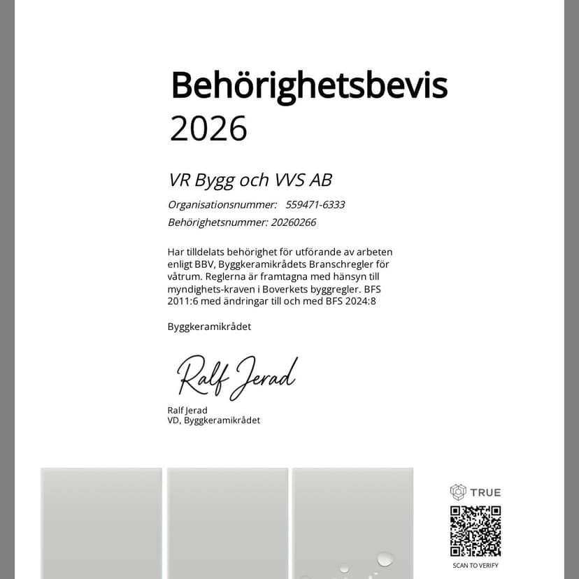 VR bygg och vvs AB - Sjövik proffs bygg och vvs - Kontaktperson