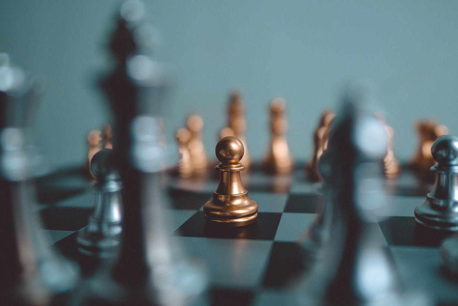 Bild på schackspel visualiserar nyttig konkurrens bland företag