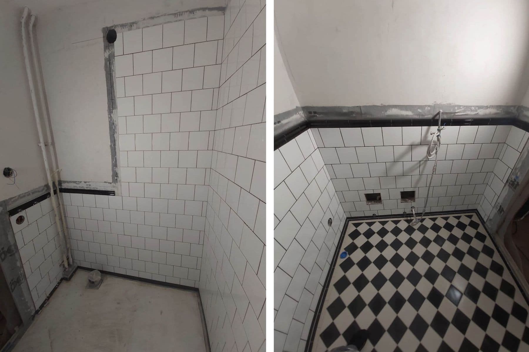 läggning av kakelplattor, golv, vägg