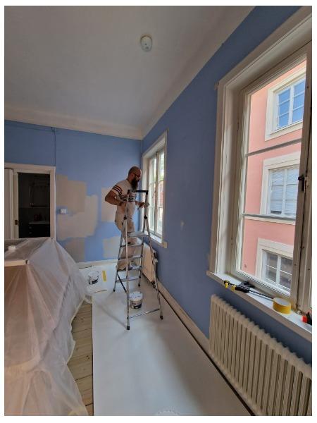 Målning av ett rum i Stockholm - 5